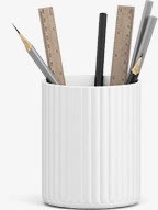 白色铅笔套餐笔筒高清图片