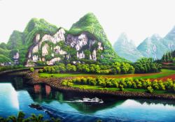山水自然风光桂林山水图高清图片