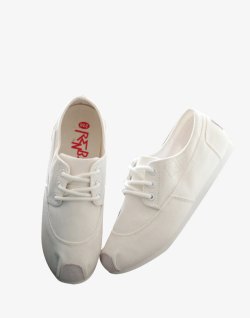 系带运动鞋系带白色平底鞋高清图片