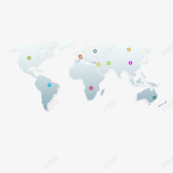 渐变世界地图png免抠素材_新图网 https://ixintu.com 世界地图 世界地图轮廓 位置 信息 国际 定位标