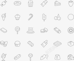 线型icon线型水果美食标icon图标高清图片