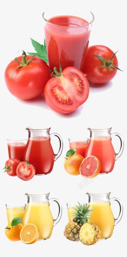 矢量西红柿汁果汁水果高清图片