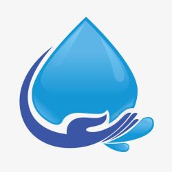 水logo演绎节约用水图标高清图片