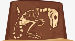 地下化石地下恐龙化石矢量图高清图片