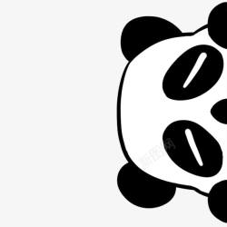 熊猫脸右边爬出来的熊猫脸高清图片