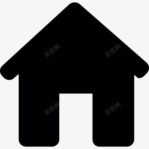 房子没有门的黑色轮廓图标png_新图网 https://ixintu.com 家居 建筑 房子 房子的影子 房子的轮廓 房屋
