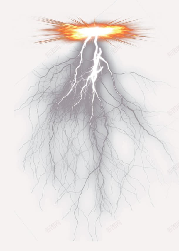 闪电png免抠素材_新图网 https://ixintu.com 光效 炫光 装饰 闪电 雨天