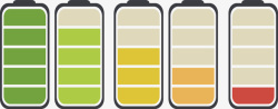 彩色电池能量图表矢量图素材