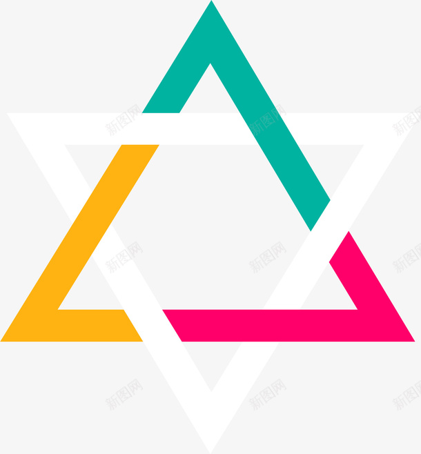 彩色三角形标签png免抠素材_新图网 https://ixintu.com 三角图形 三角形 几何三角 彩色标签 拼接三角 装饰图案