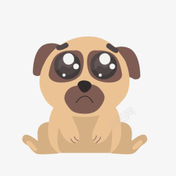 可爱动物表情字母R哭泣的小狗高清图片