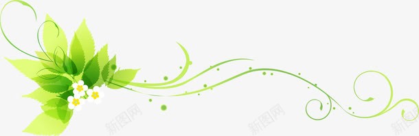 黄绿色春天树叶装饰png免抠素材_新图网 https://ixintu.com 春天 树叶 装饰 黄绿色