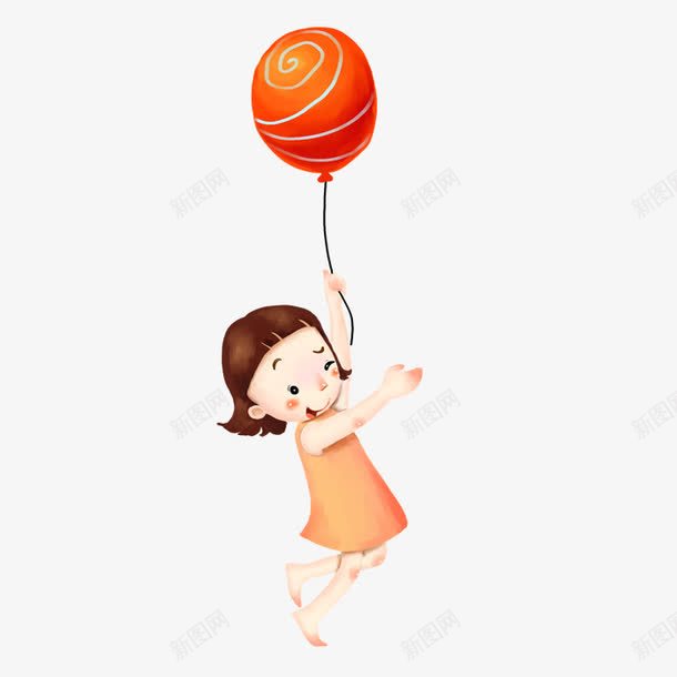 抓气球的小女孩png免抠素材_新图网 https://ixintu.com 喜欢 小女孩 开心 快乐 气球 玩具 知足 蹦蹦跳跳