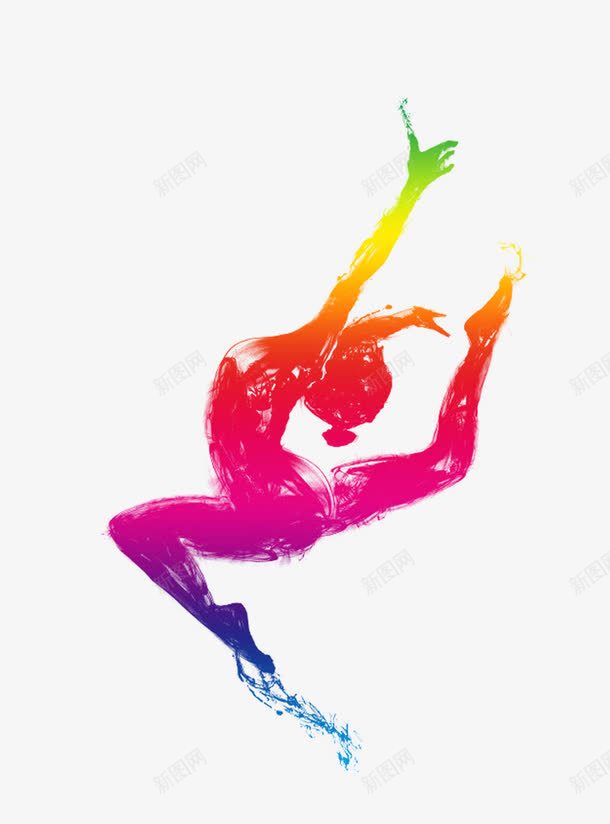 跳舞的女孩彩色剪影png免抠素材_新图网 https://ixintu.com 彩色人物剪影 舞蹈 舞蹈跳舞培训班招生 跳舞的女孩