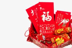 中国红婚礼红包模版新年红色装饰高清图片