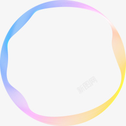 彩色圆圈框架素材