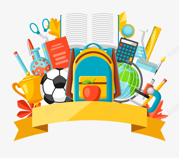 学院风新起点迎新生开学psd免抠素材_新图网 https://ixintu.com 学习文具 展板 开学 开学啦 开学季 彩页 招生 招生宣传单 招生简章 盛大开学