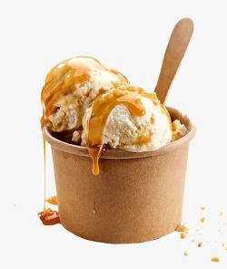 降温消暑甜品奶油冰淇淋球高清图片