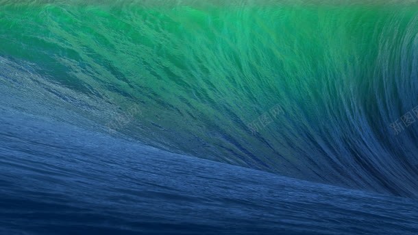 绿蓝色渐变海浪壁纸背景