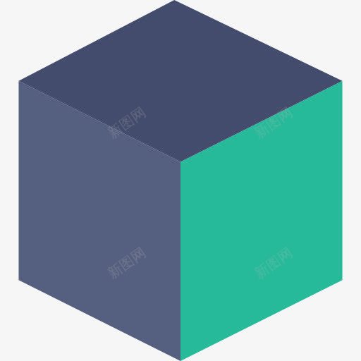 立方体图标png_新图网 https://ixintu.com 3d 几何 广场 形状 界面 立方体
