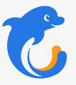 流浪动物LOGO卡通手绘蓝色携程logo图标高清图片