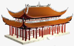 中式房子装修效果图中式大殿高清图片