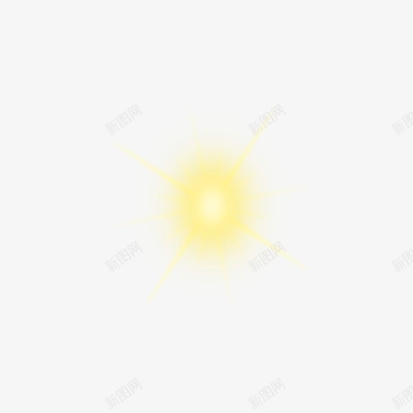 发散太阳光png免抠素材_新图网 https://ixintu.com 光束 发光 太阳光束 闪亮 黄色