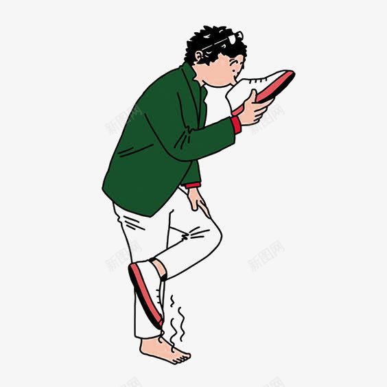 卡通男人png免抠素材_新图网 https://ixintu.com 卡通 搞怪 男人 绿色 脚气