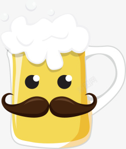 胡子logo大胡子比利时啤酒杯矢量图图标高清图片