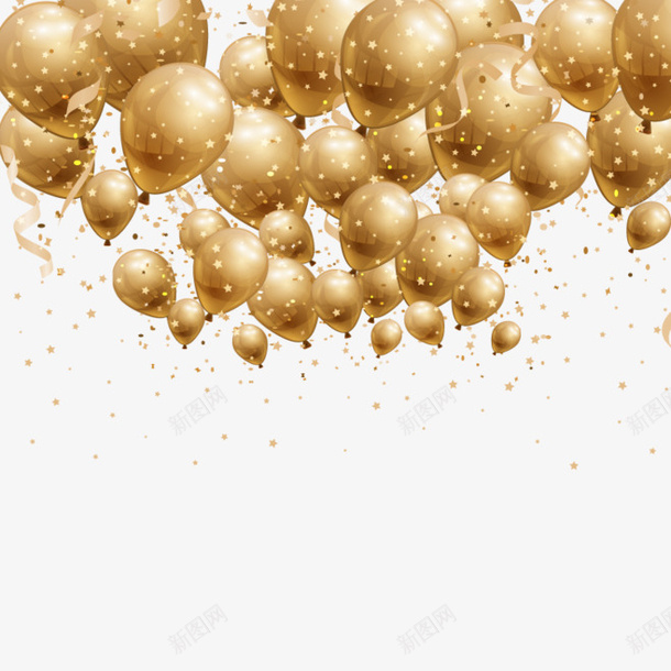 金色节日活动气球png免抠素材_新图网 https://ixintu.com 气球 气球墙 素材 节日活动 金气球 金色
