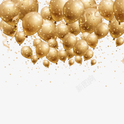 年会活动墙金色节日活动气球高清图片