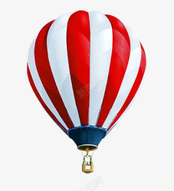 红白蒸汽球热气球图标图标