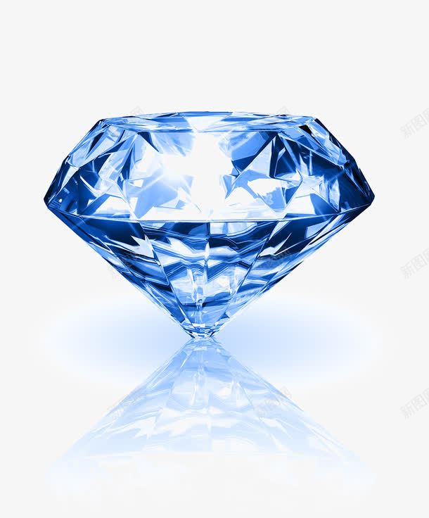 蓝色水晶钻石png免抠素材_新图网 https://ixintu.com 唯美绚丽 奢华 璀璨 钻石特写 高贵