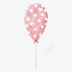 粉色波点鲸鱼卡通粉色波点气球矢量图高清图片