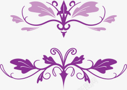 紫色花腾紫色欧式花藤边框矢量图高清图片