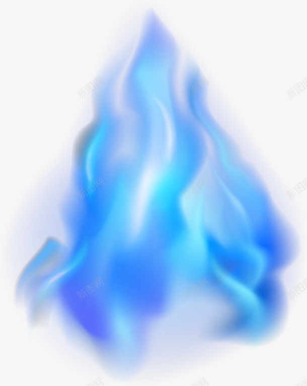蓝色简约火焰效果元素png免抠素材_新图网 https://ixintu.com 免抠PNG 效果元素 火焰 热力 热量 燃烧 简约 蓝色