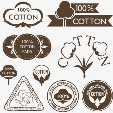 棉花标签图标图标