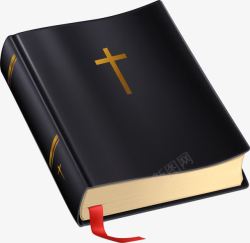 厚厚的黑色封面圣经高清图片
