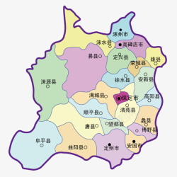 版块中国保定市地图版块高清图片