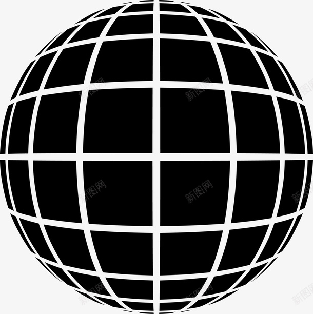 立体黑色地球图标png_新图网 https://ixintu.com 卡通地球 地球 地球仪 地球图 手绘地球 点 点线地球 球 球体 矢量地球 线
