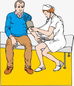 测血压的病人素材