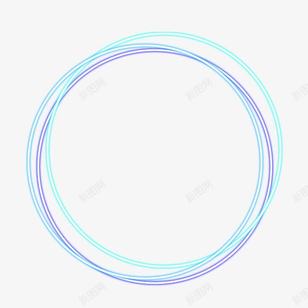 圆形边框png免抠素材_新图网 https://ixintu.com 半透明 半透明框 发光 蓝色 闪亮