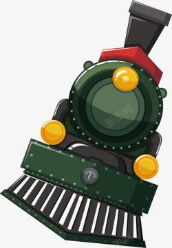 水彩的火车绿色小火车高清图片