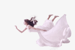 穿白裙穿白裙飞翔的女人高清图片