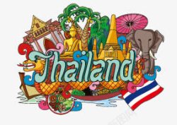 金秋旅游节泰国文化旅游宣传高清图片