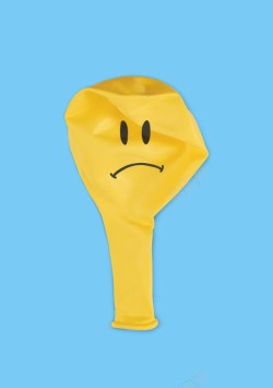 黄色哭脸黄色哭脸气球海报背景高清图片