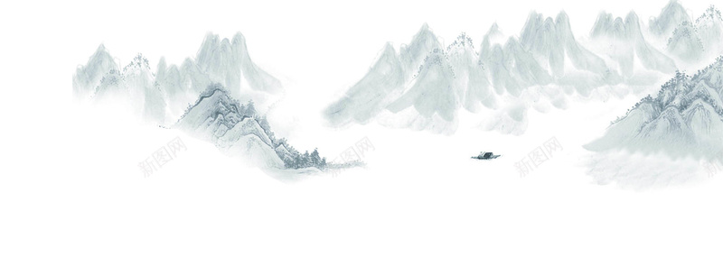 中国风山水画背景图背景