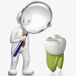 牙龈出血3D人物与牙齿立体图高清图片