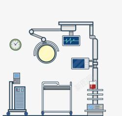 手术室卡通医疗器材高清图片