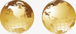 地球模型背景金色地球模型高清图片