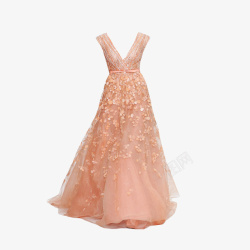 粉色连衣裙晚礼服素材
